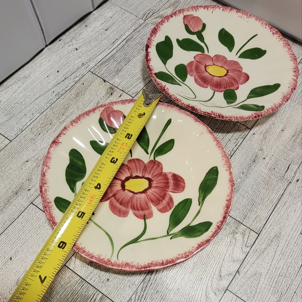 Vintage. Set of 2 Floral hand painted plates. - Picture 4 of 4